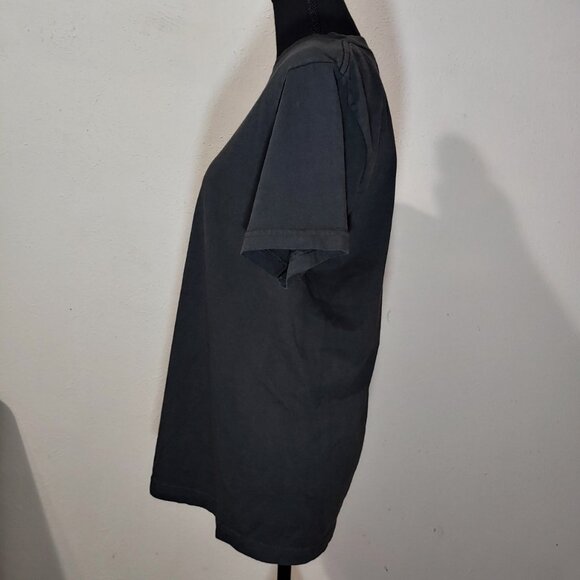 Sporty And Rich Plain T Shirt 100% Cotton Size Small Dark Grey - Picture 4 of 5